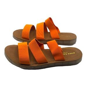 Rock and Candy Sandal slides size 8.5 bright orange new in box